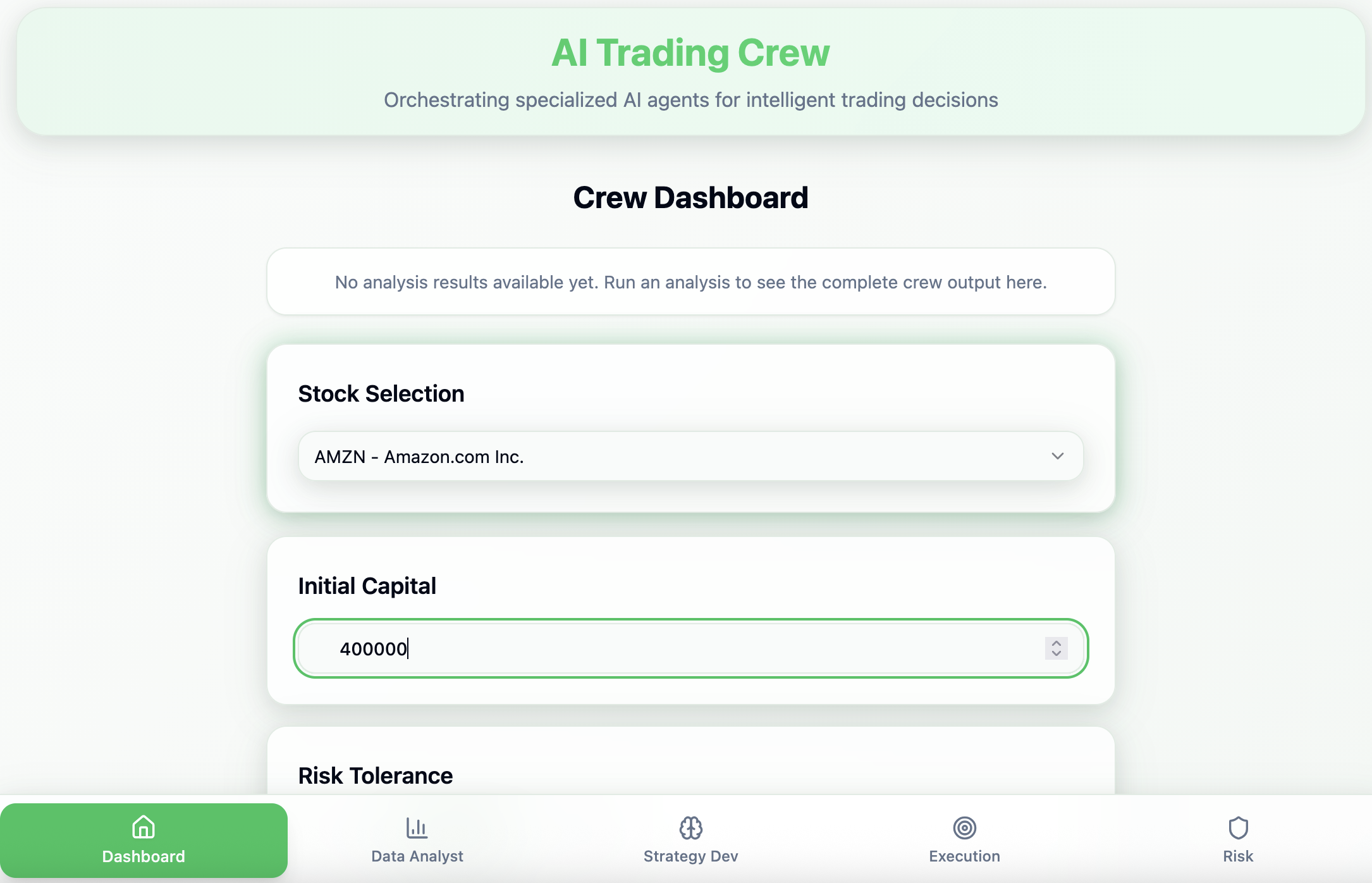 Financial Agent Crew preview